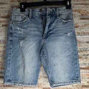 Joe's Jeans Faded Blue Distressed Denim Shorts
